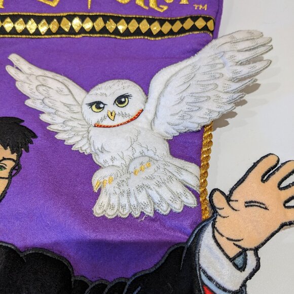 Vintage 2001 Enesco Harry Potter Large 19.5" Quilted Felt Christmas Stocking - Picture 4 of 7